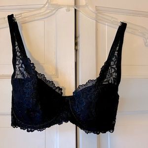 Jones New York Black Lace Bra -34D